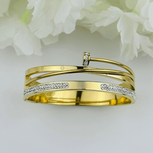 Bracelet double de luxe en acier inoxydable pour femme - bijoux radia