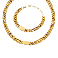 316L Luxury Jewelry - Exquisite Personality Set - Necklace & Bracelet Duo